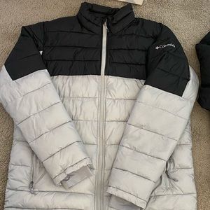 Columbia puff jacket 2 tone
